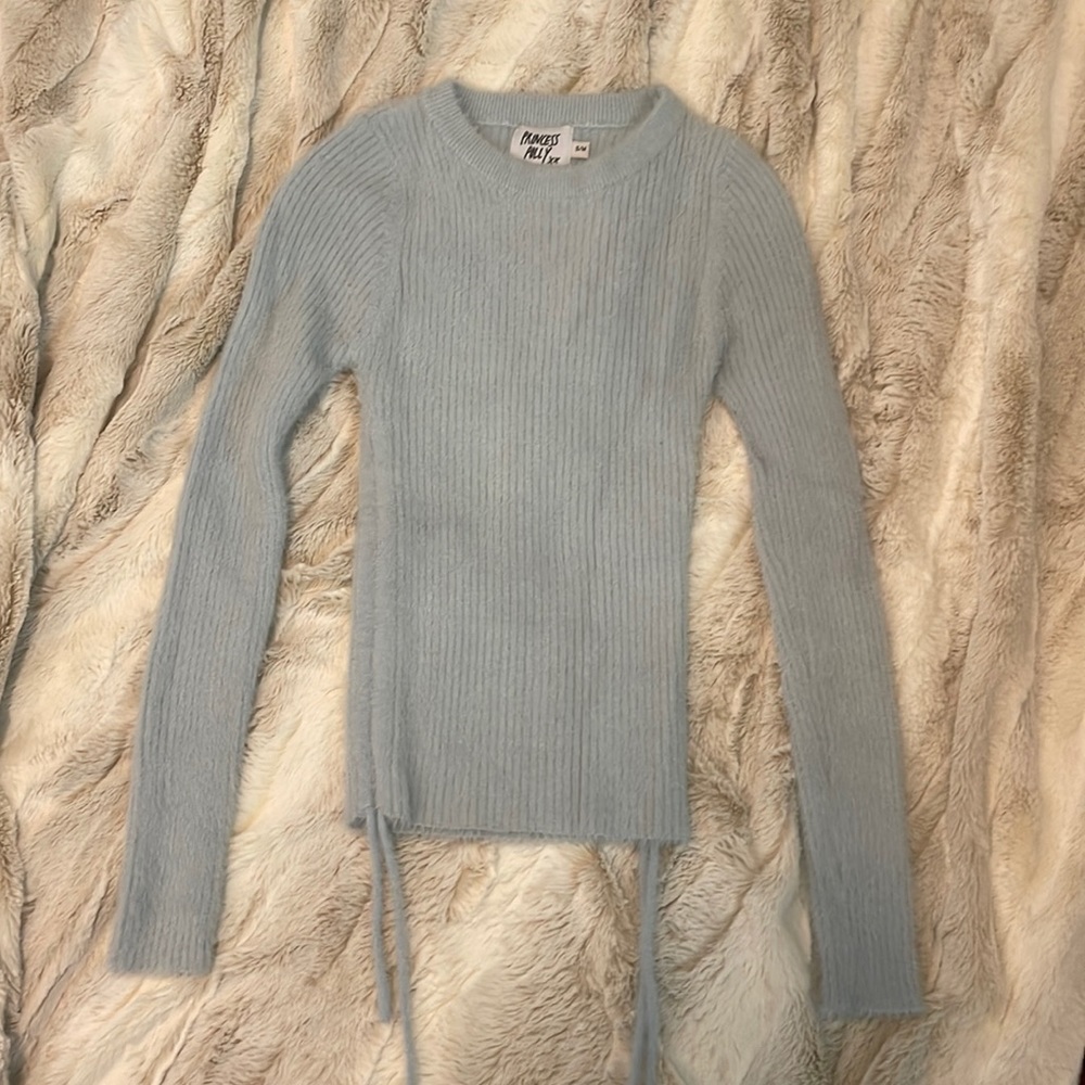 Princess Polly Soft Blue Sweater